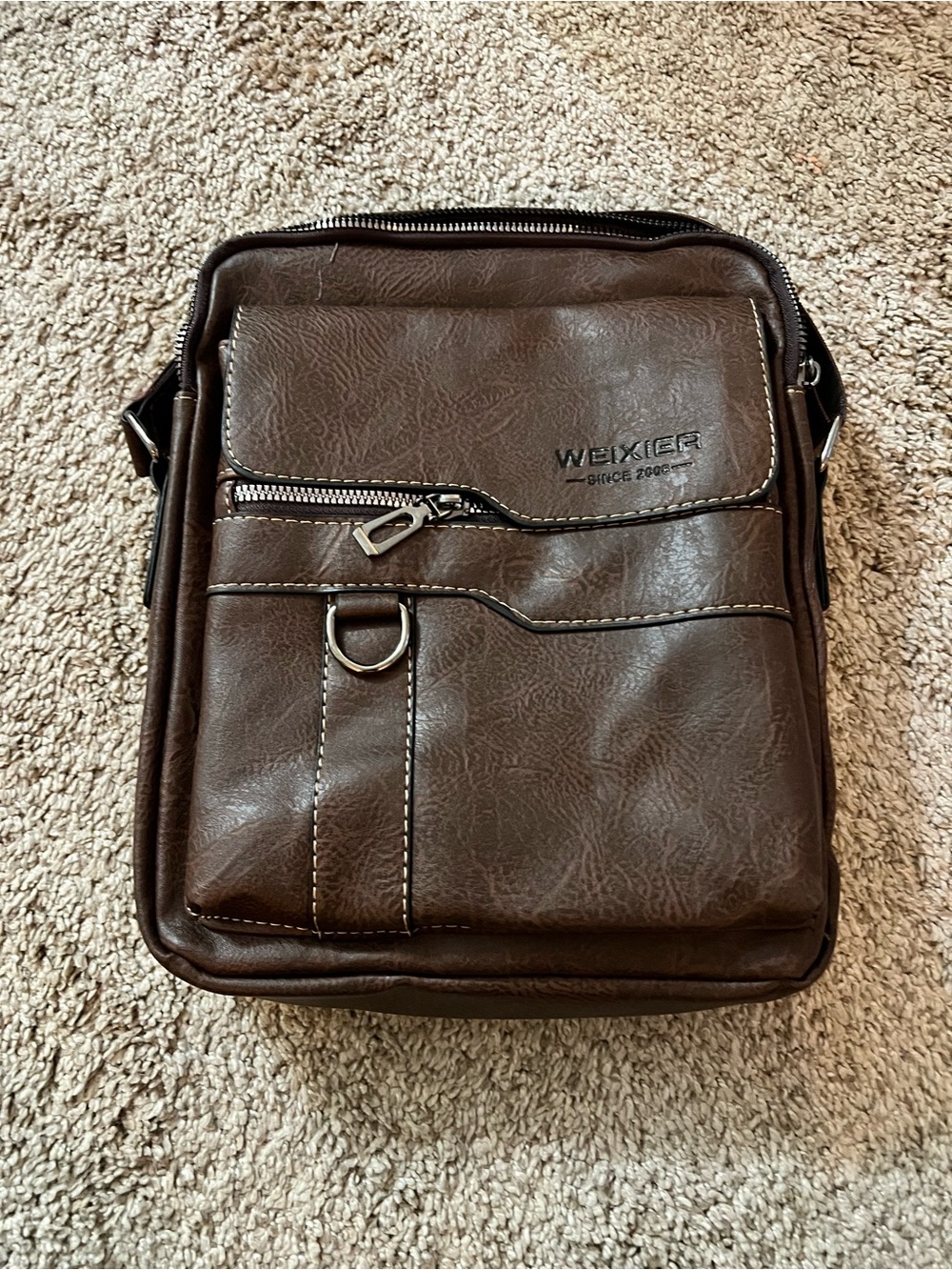 Brown Leather Crossbody Bag
